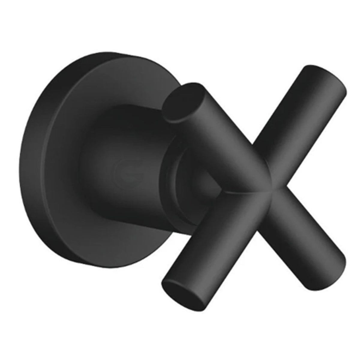 Manija Para Ducha Cruz Negra Con Espigo Acabado Mate Color Negro