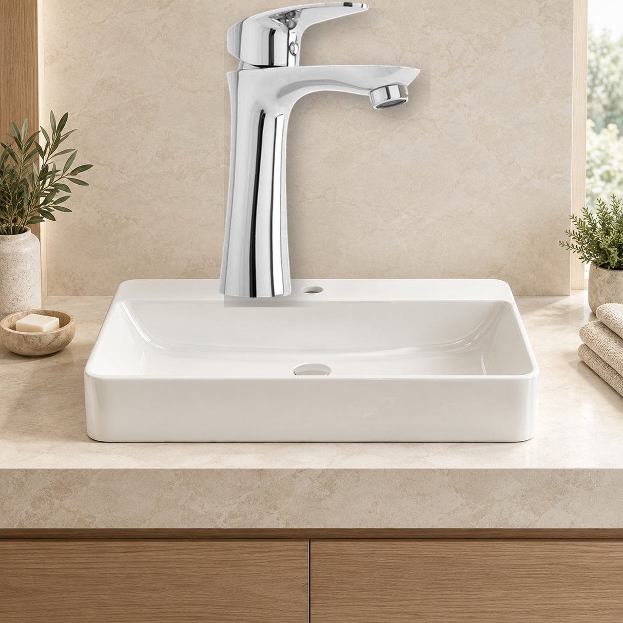 producto exacto instalado en baño claro