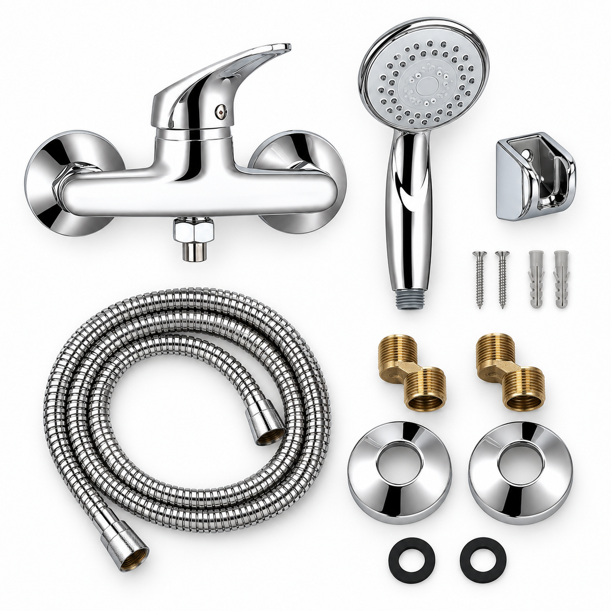 Kit completo del monocontrol para ducha Domenica cromado