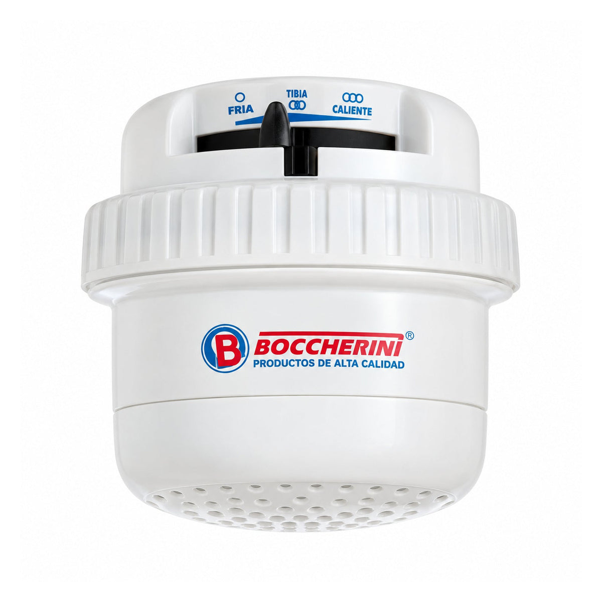 Producto sobre fondo blanco: Ducha Eléctrica Millenium Blanca Con Manguera 110V