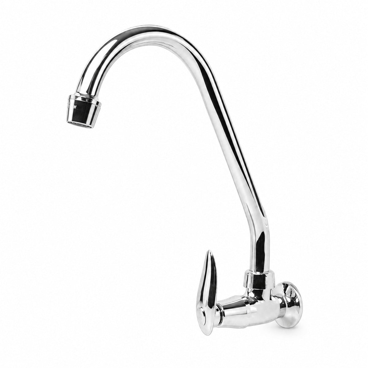 Llave Individual De Pared Para Cocina Amazonas Cromada — producto completo sobre fondo blanco uniforme