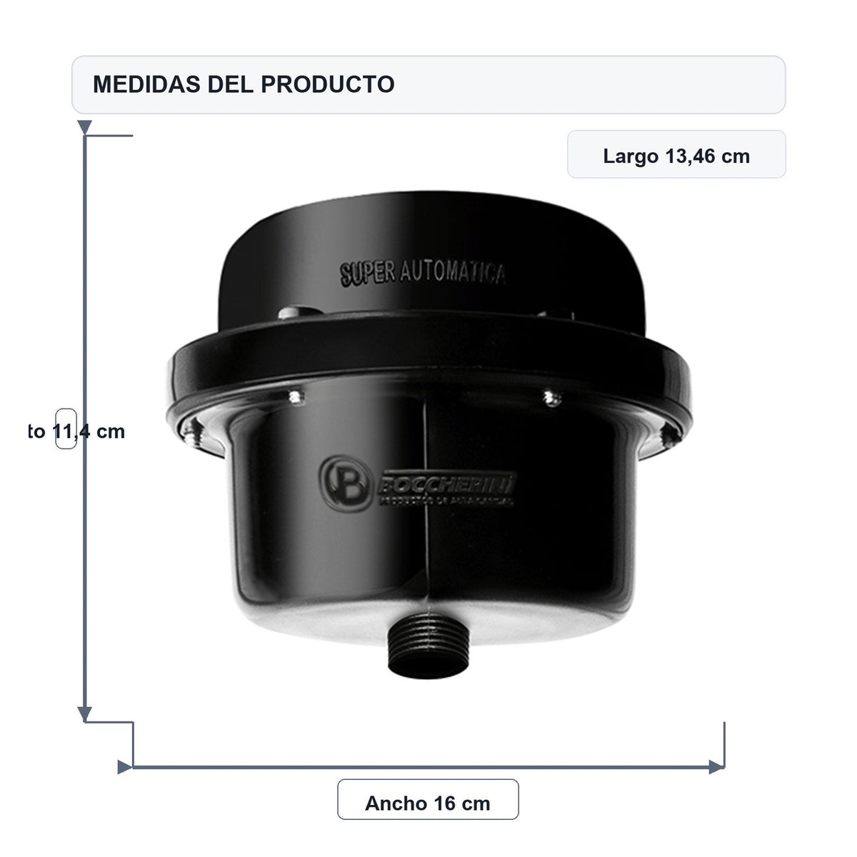 Medidas del producto: Ducha Eléctrica Victory Dirigible Negra Sin Accesorios 220V