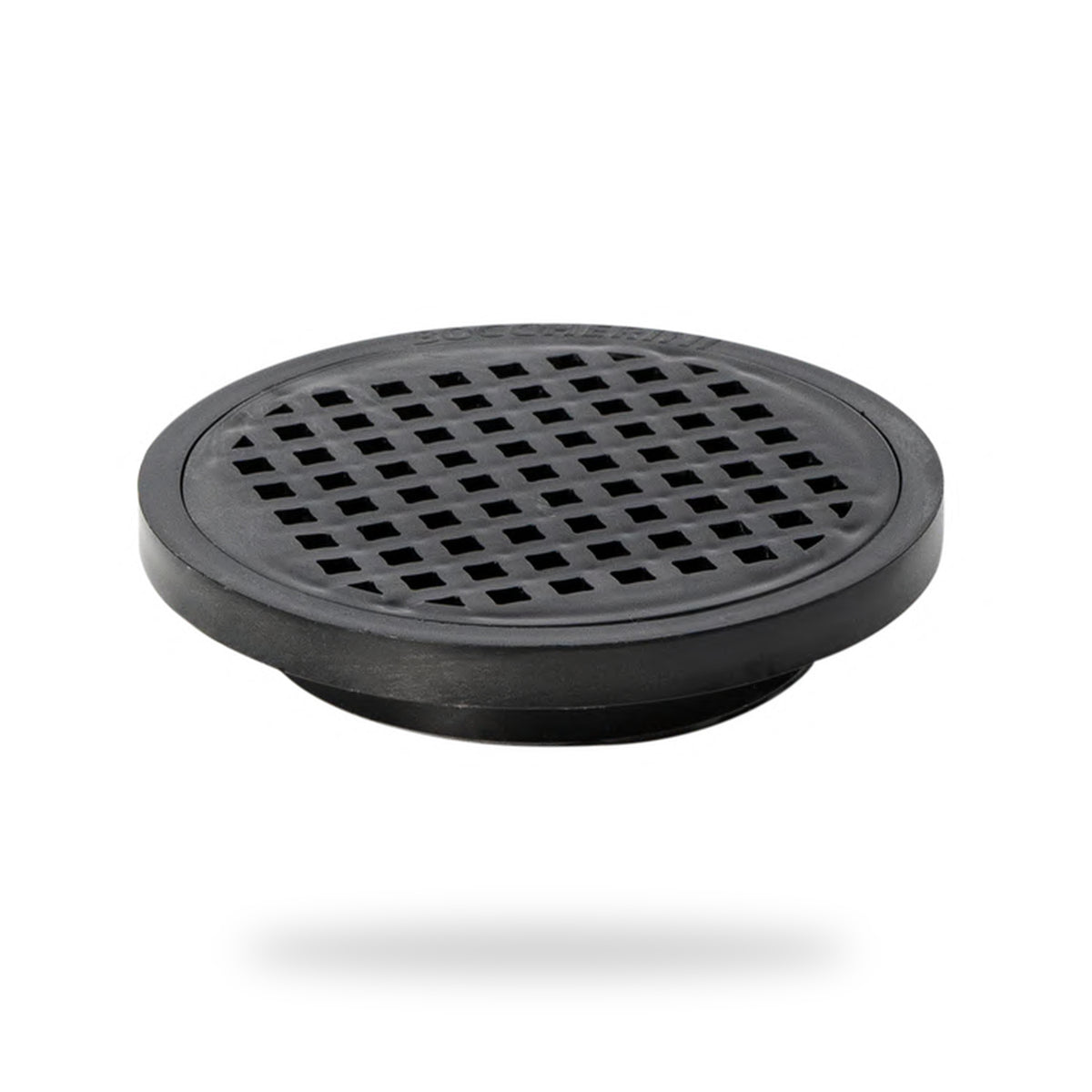 Rejilla De Piso En PVC Negra Con Cuadrícula 4 × 3 cm - producto sobre fondo blanco