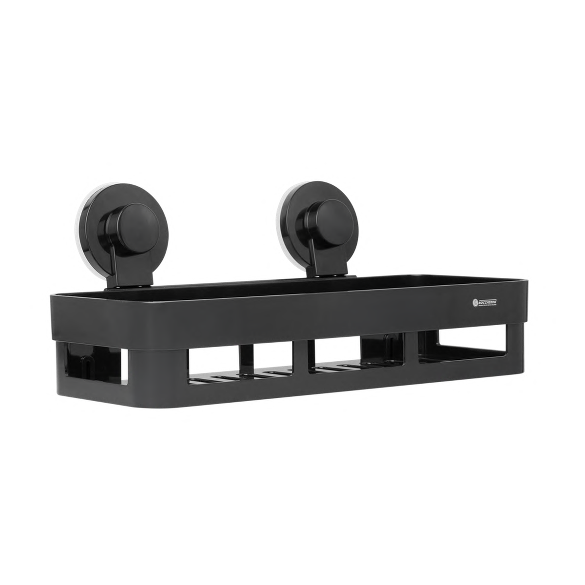 Organizador rectangular de baño sobre fondo blanco