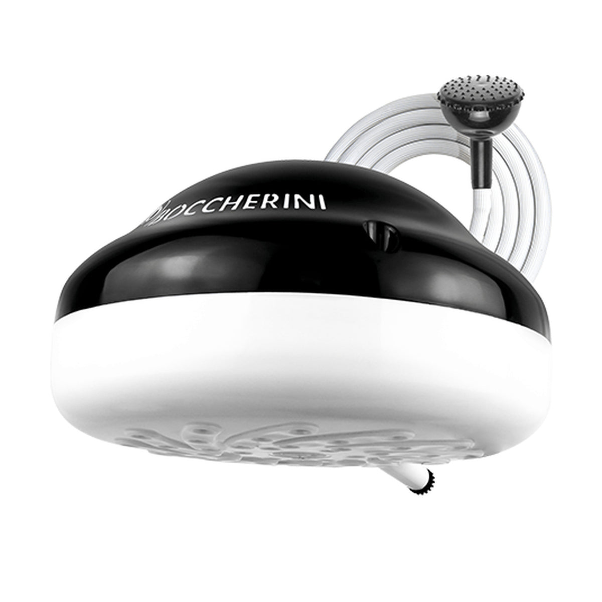 Ducha Premium Zent negra con manguera y miniducha