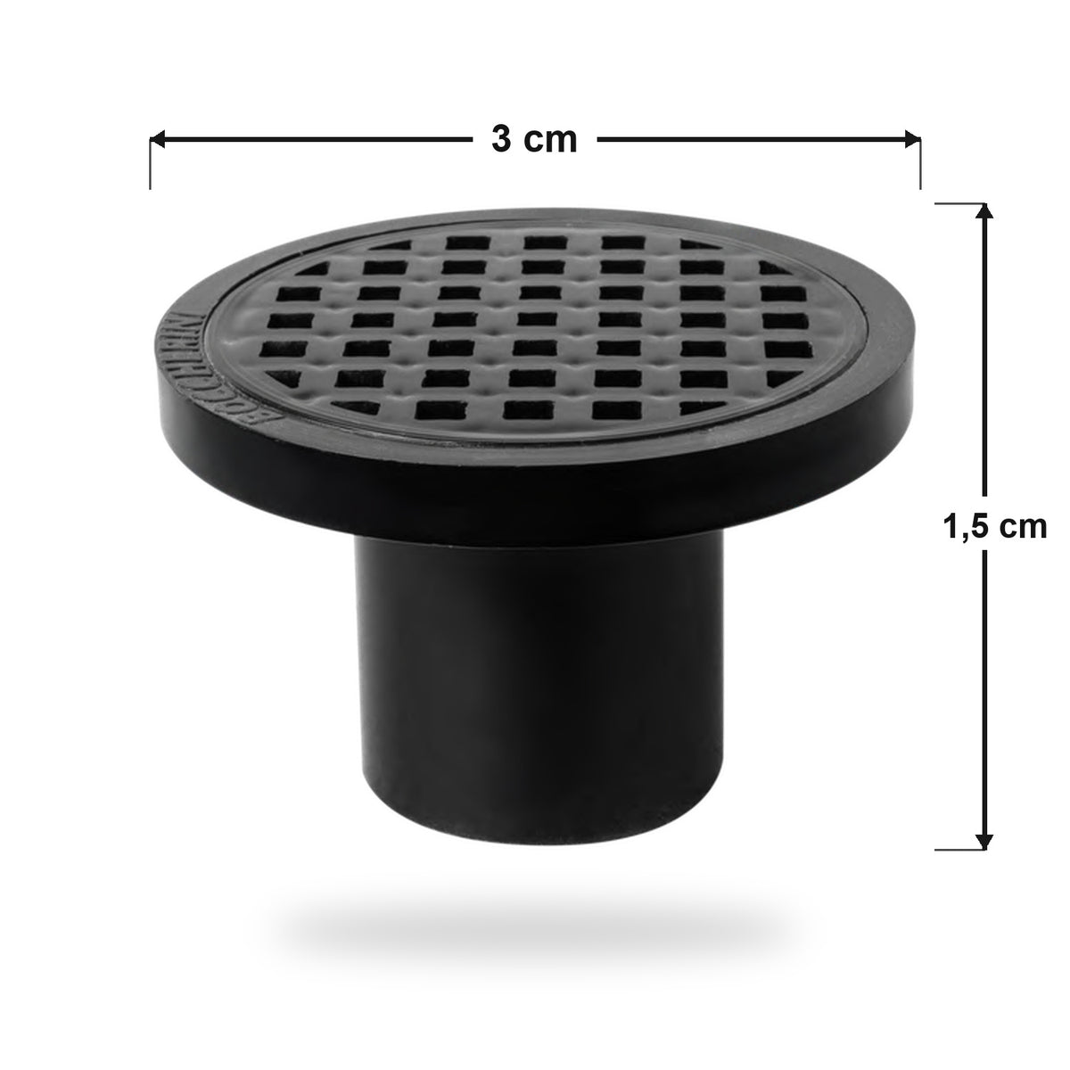 Rejilla De Piso En PVC Negra Con Cuadrícula 3 × 1,5 cm - medidas verificadas