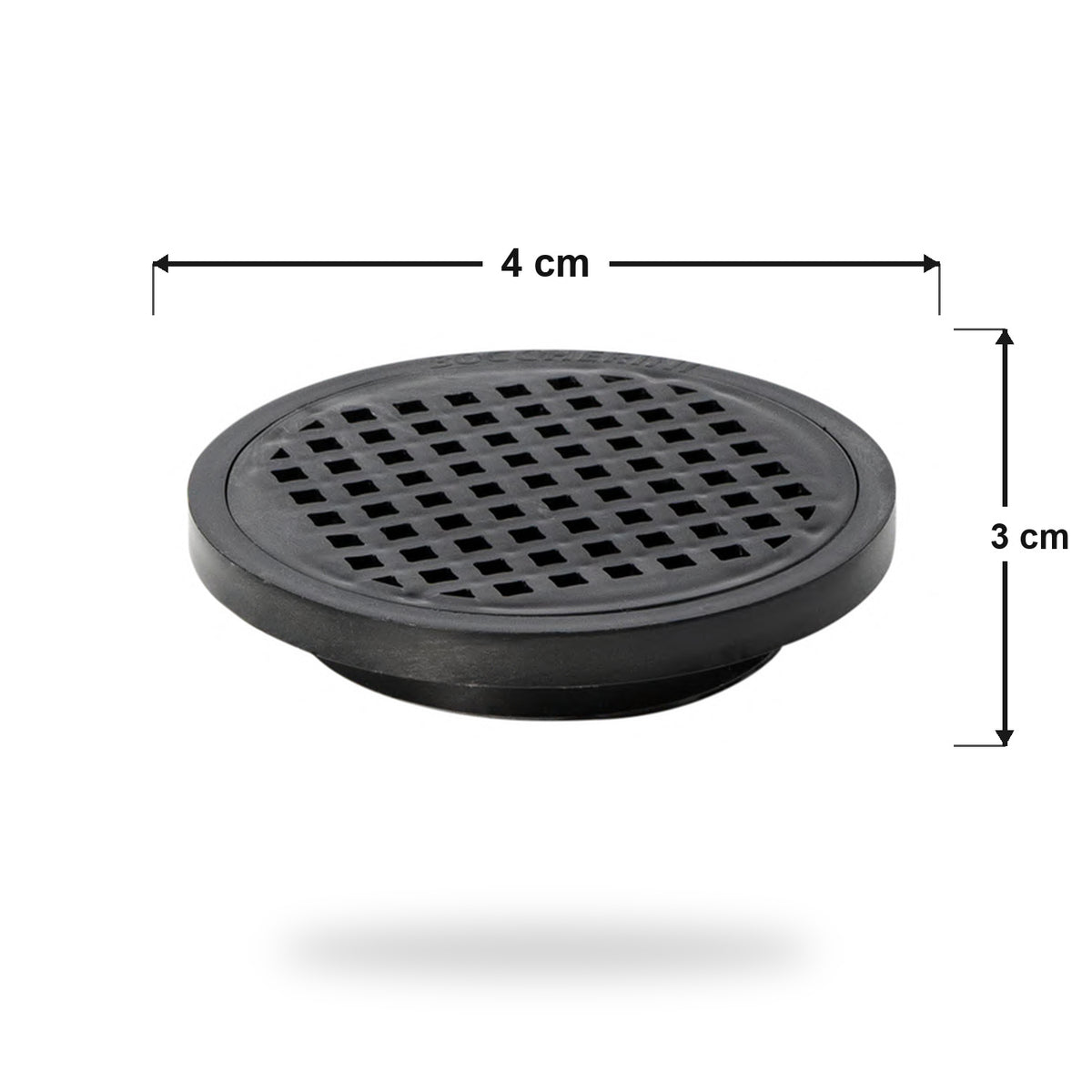 Rejilla De Piso En PVC Negra Con Cuadrícula 4 × 3 cm - medidas verificadas