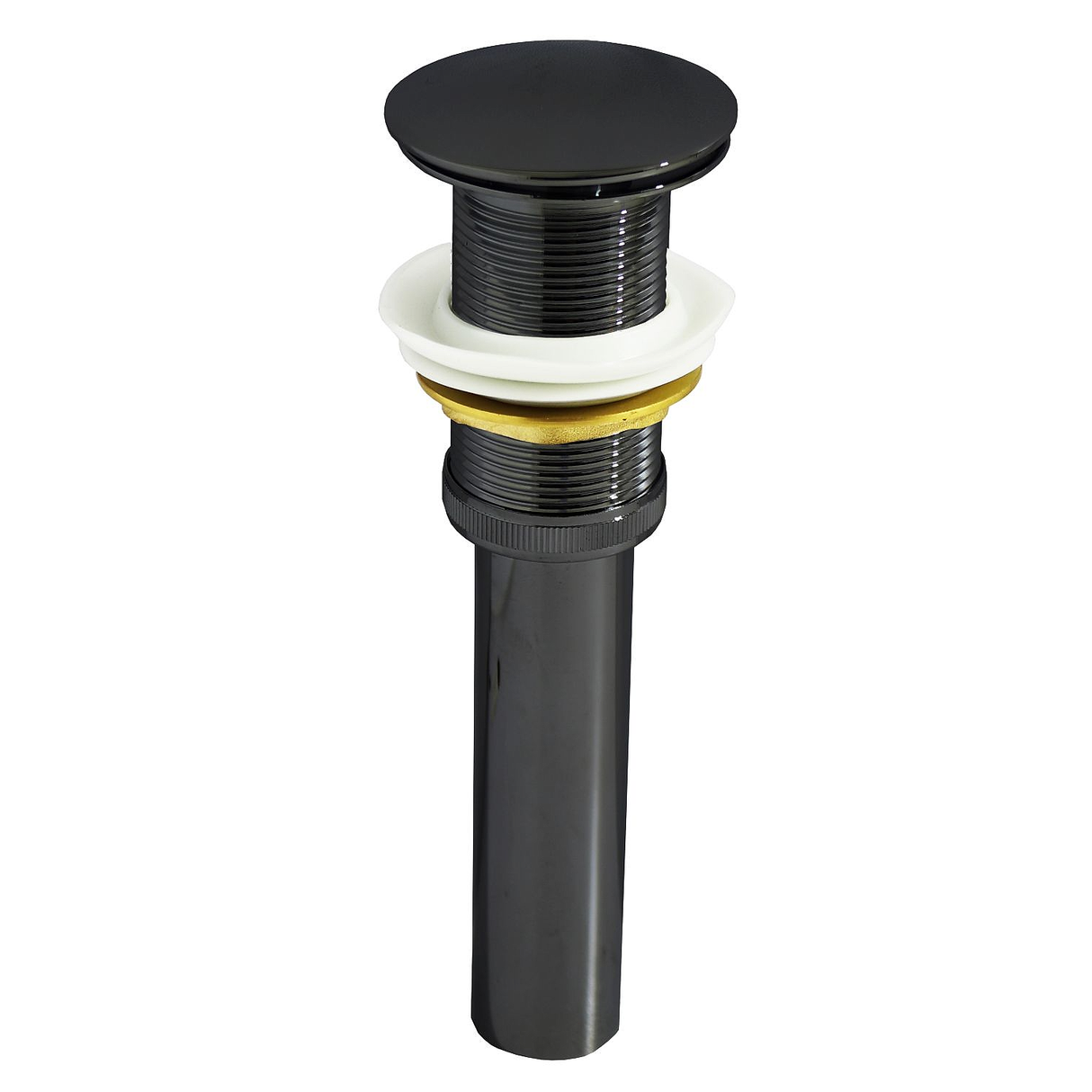 Desagüe click-clack negro de 1 1/4 pulgadas con piezas de sello