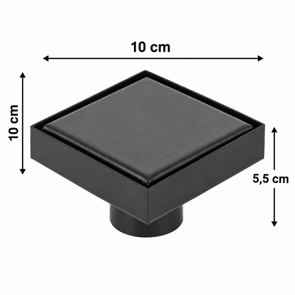 Medidas de rejilla de piso invisible 10 x 10 cm y alto 5,5 cm