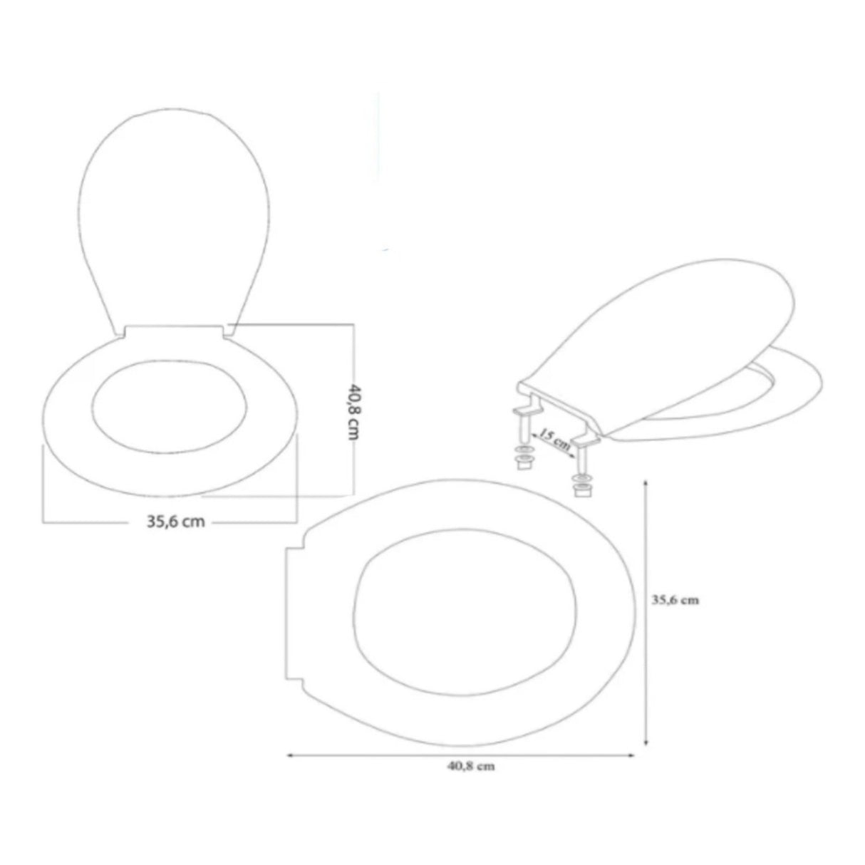 Tapa/asiento Café Oscuro Para Sanitario