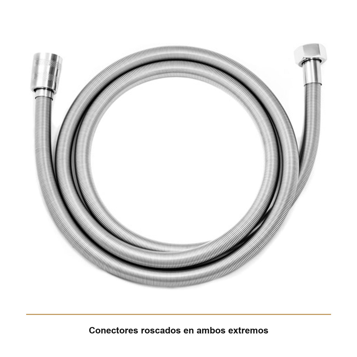 Detalle del producto — Manguera Flexible y Elongable para Ducha de 1,5 m Cromada