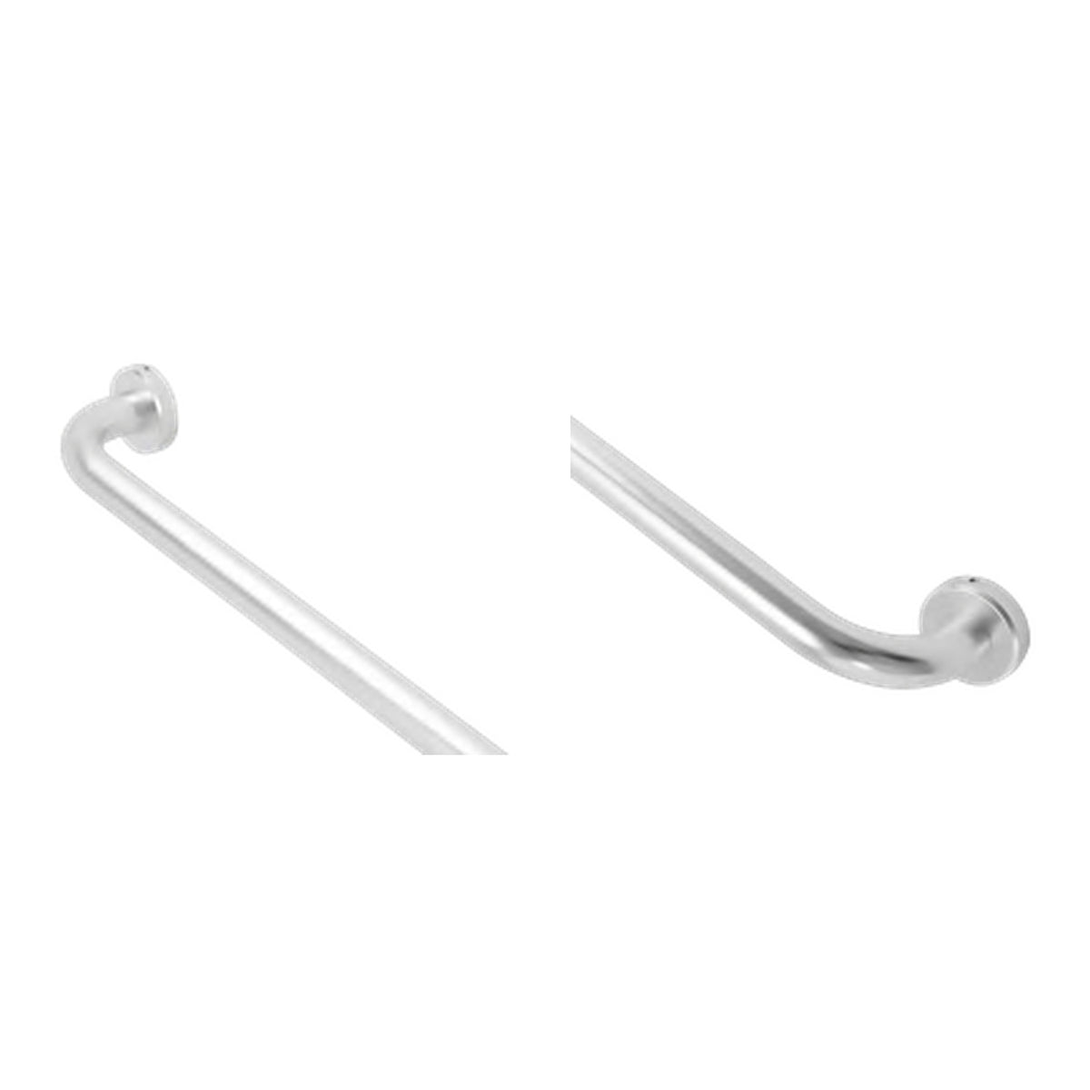 Barra de seguridad de aluminio cromado de 60 cm detalle del dise�o y acabado