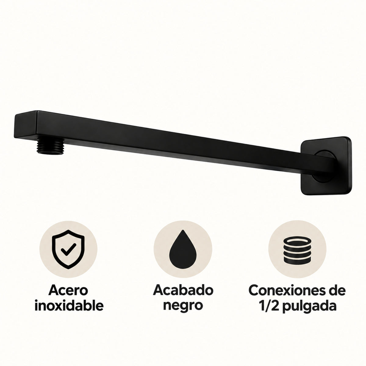 Características del tubo cuadrado negro para regadera