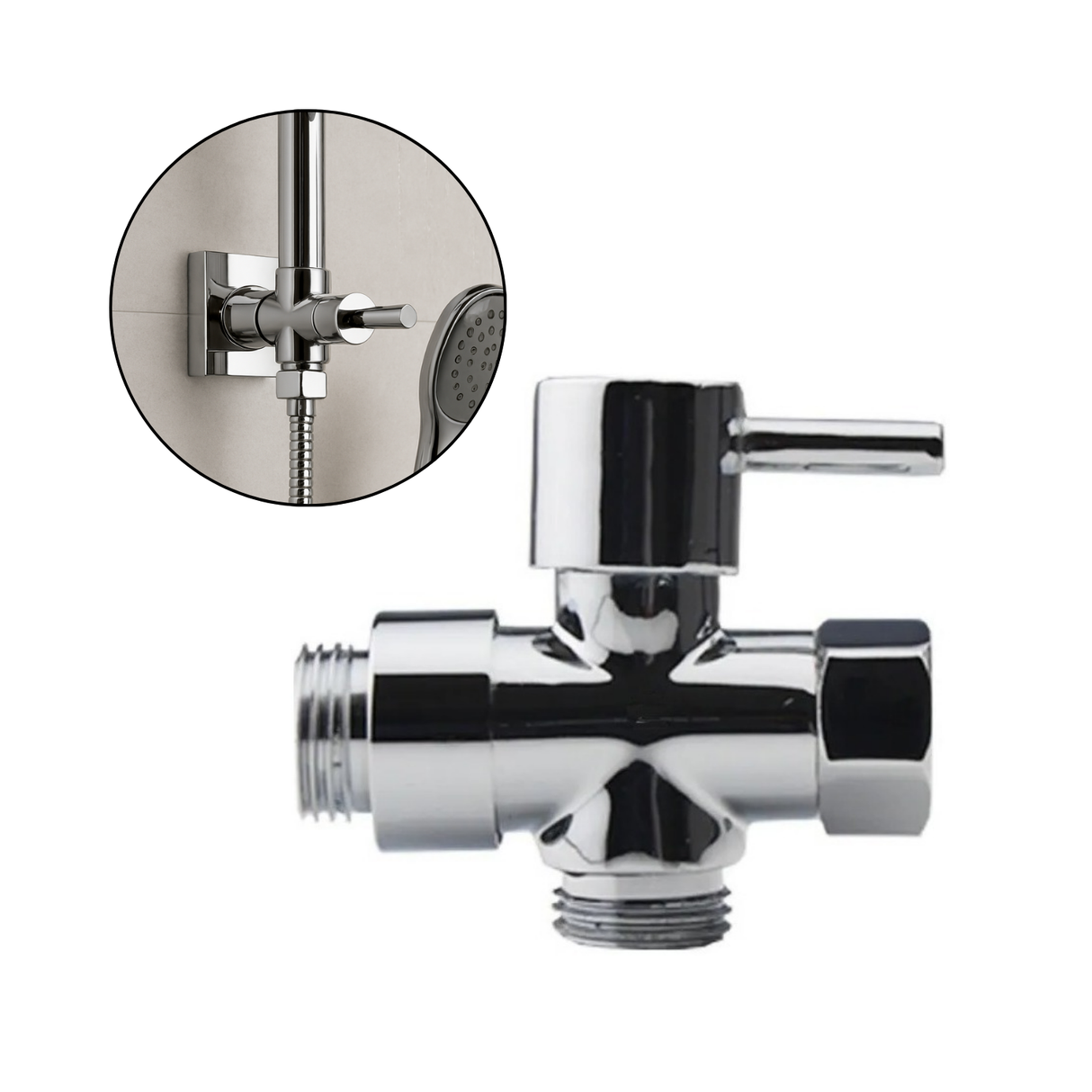 Desviador Ducha/teleducha Tipo Palanca