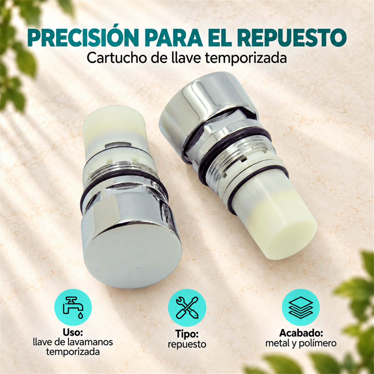 Características de Cartucho para Llave Temporizada de Lavamanos