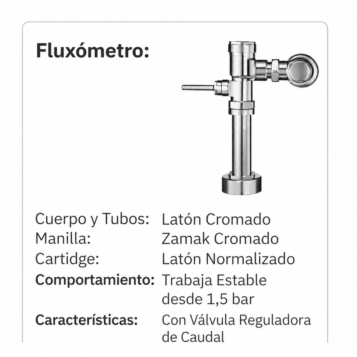 Fluxómetro de palanca para sanitario sin marca