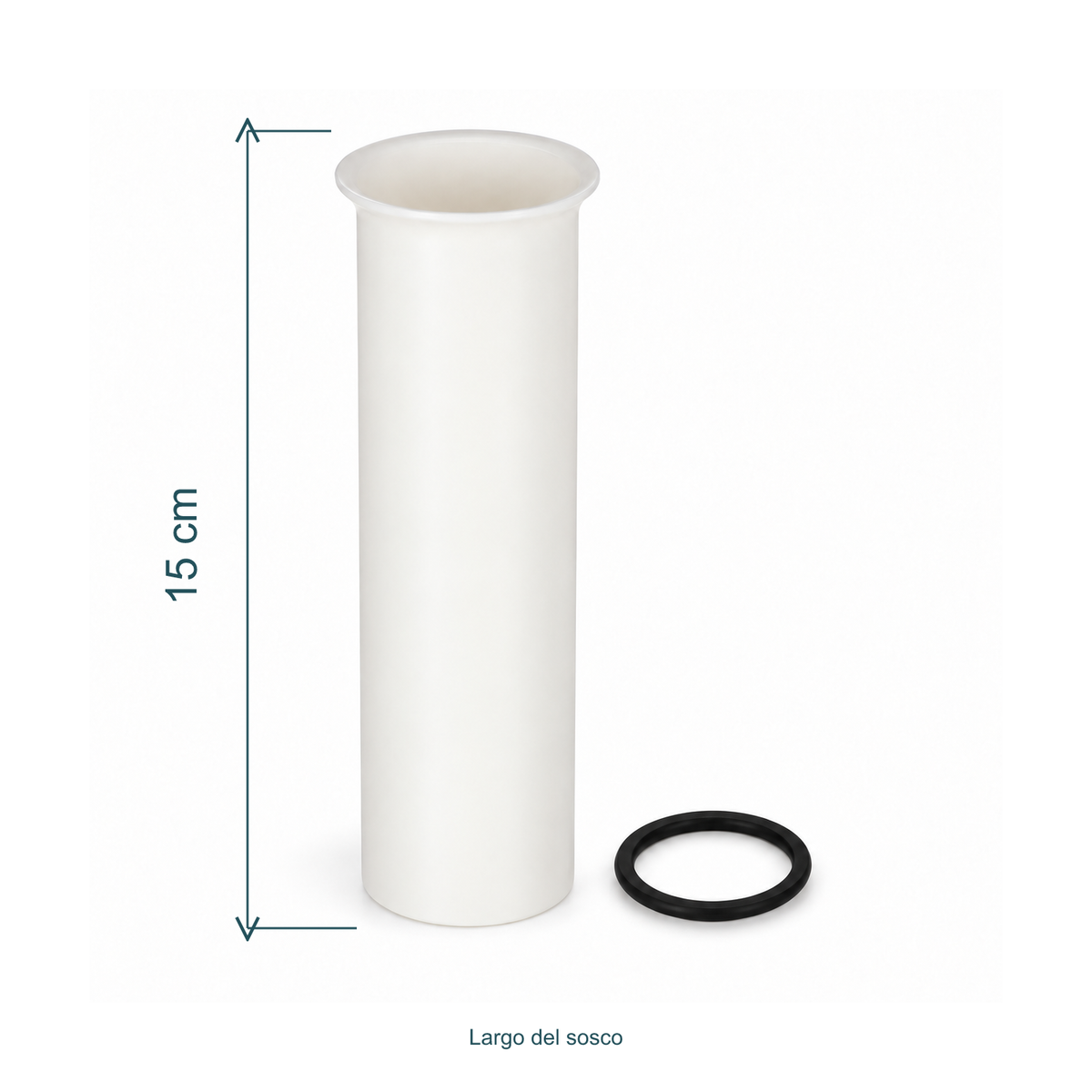 Largo del sosco: 15 cm. Compare los extremos con la conexión existente.