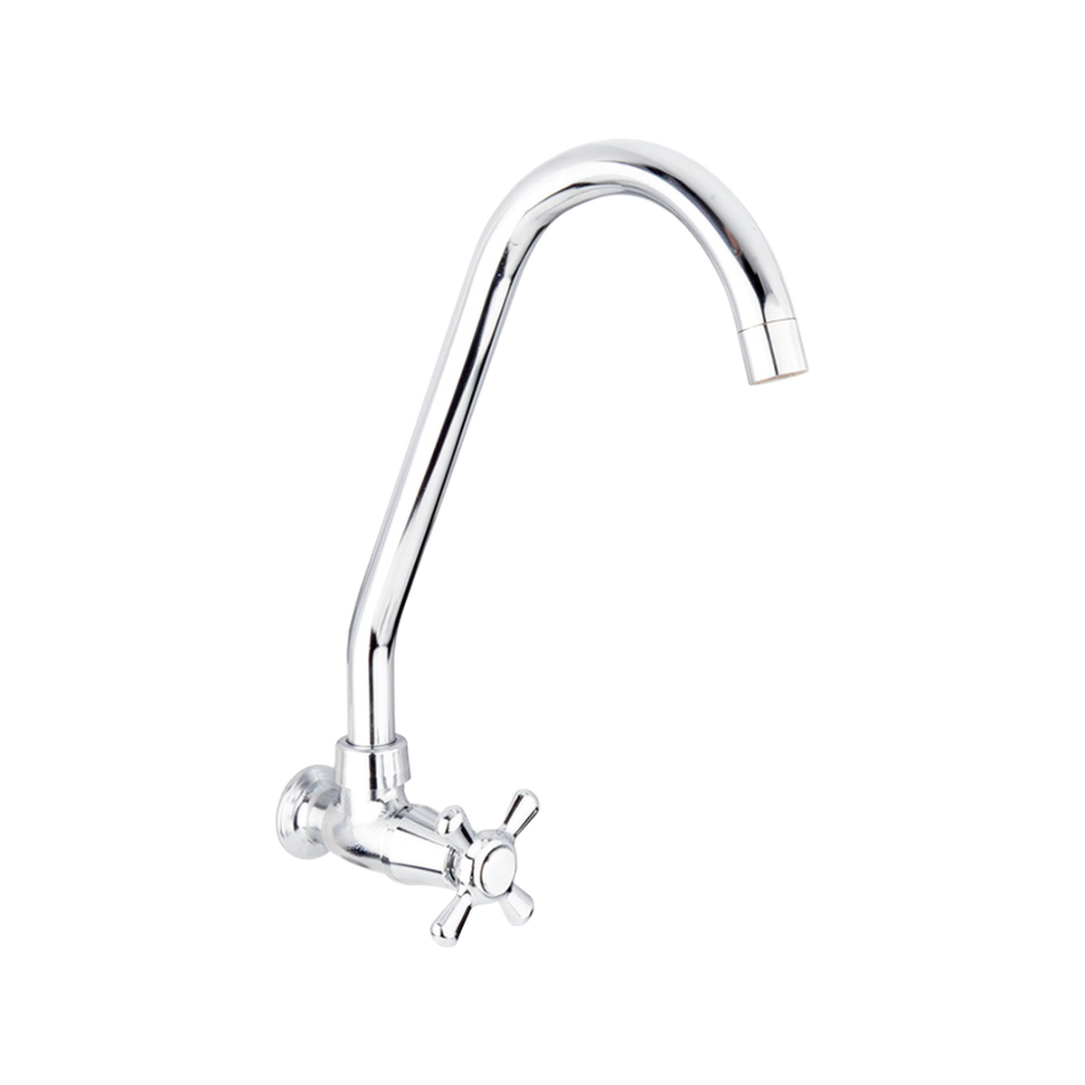 Vista del producto Llave individual para lavaplatos de pared Antius cromada