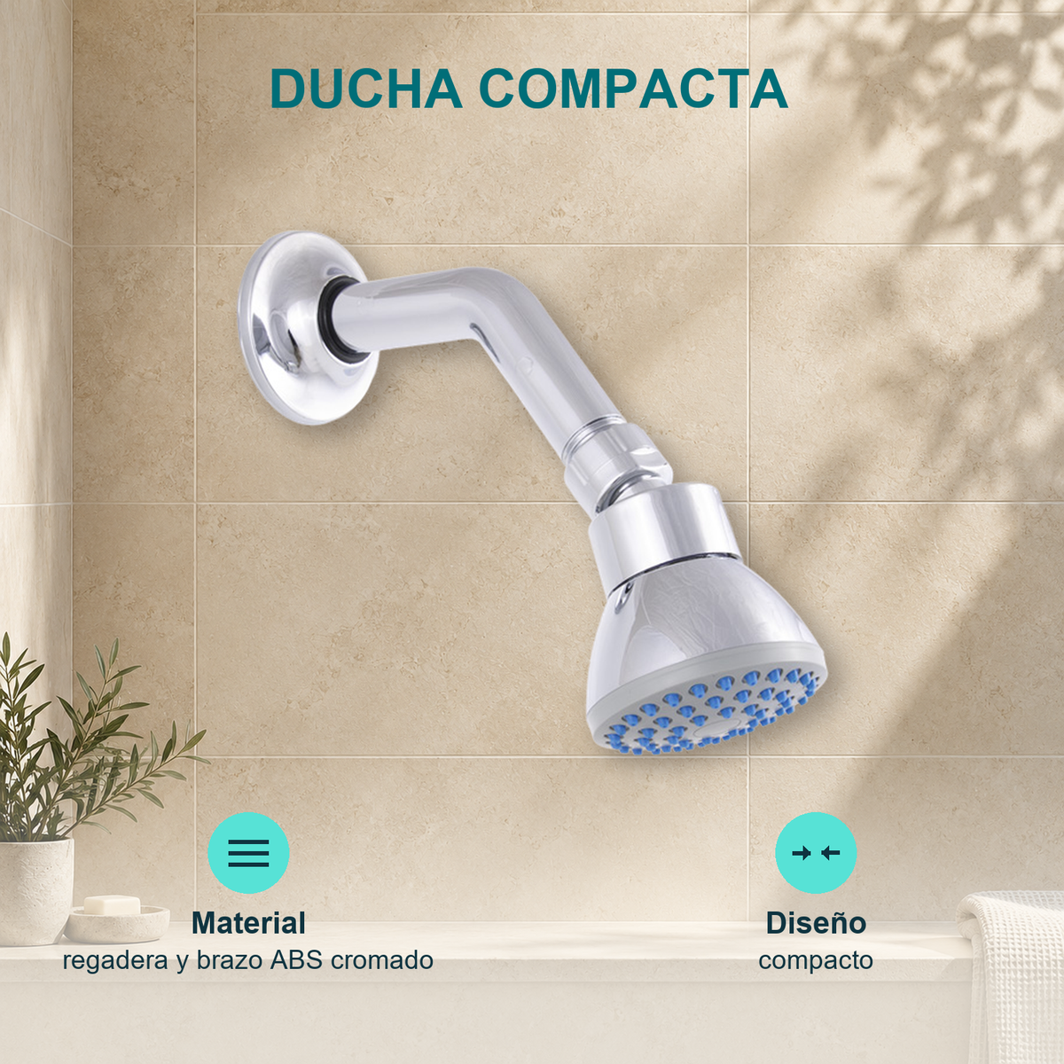 Características de Regadera para ducha Aqua cromada