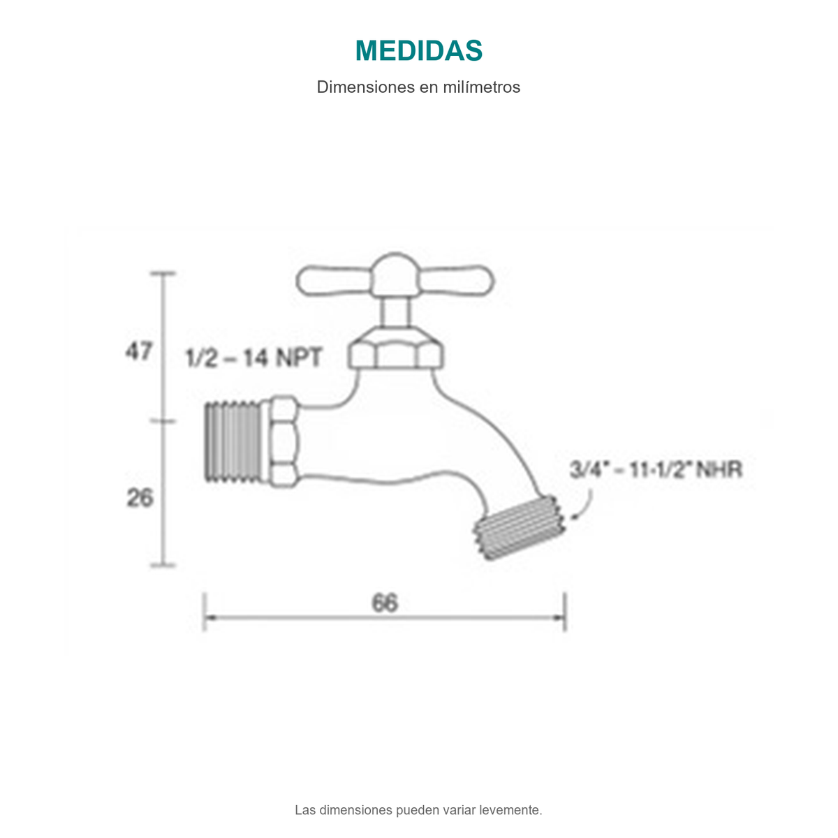 Croquis original de llave para manguera liviana satín de media pulgada, con sus cotas originales sin repasar trazos.