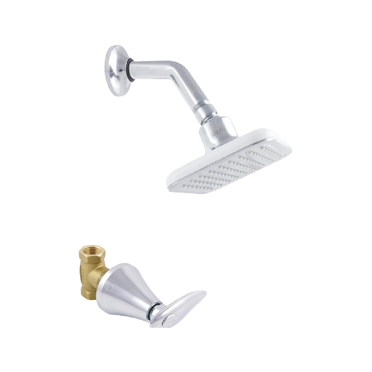 Conjunto registro de ducha Slim cromado — vista del producto