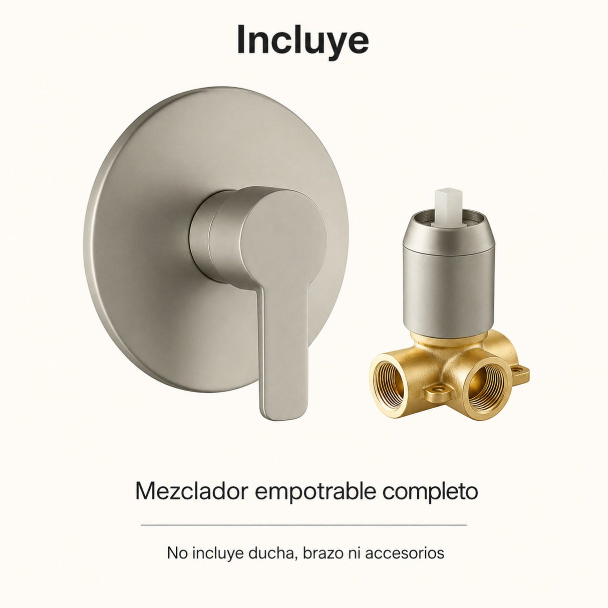 Contenido del paquete: mezclador empotrable completo