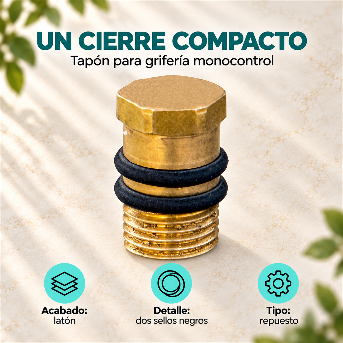 Características de Tapón de Latón para Grifería Monocontrol