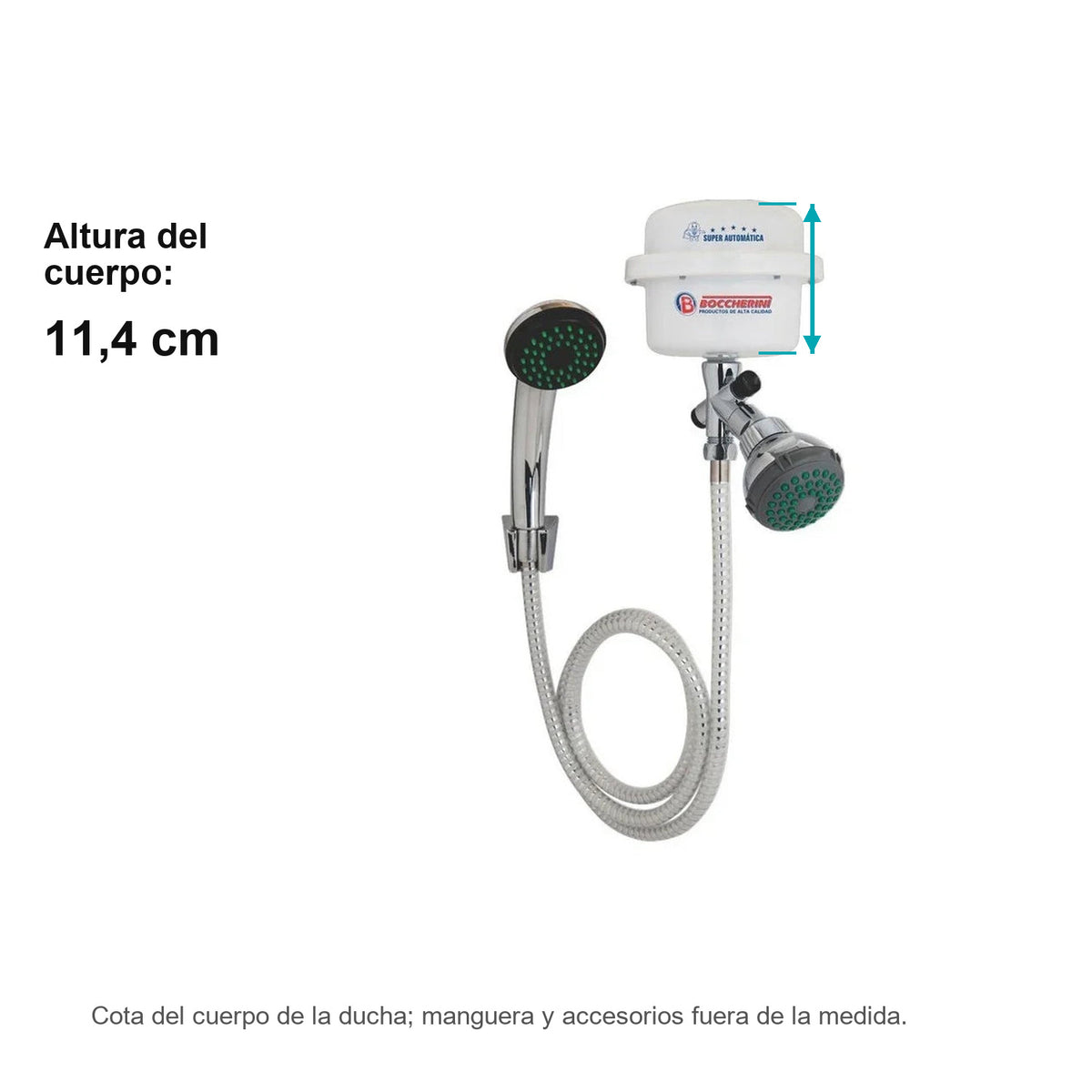 Ducha Eléctrica Victory Dirigible Blanca 220V Con Kit — medidas del cuerpo