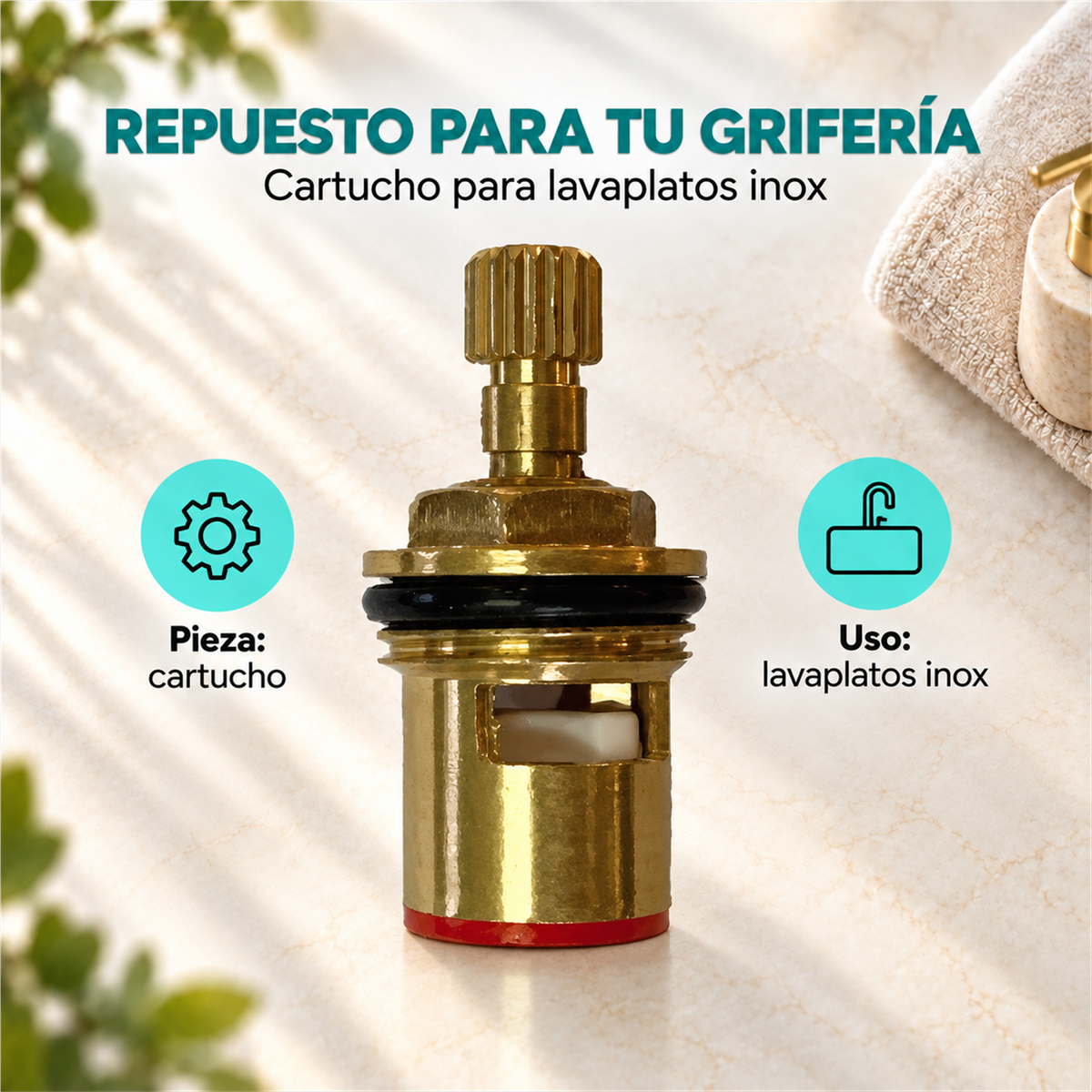 Cartucho para Grifería de Lavaplatos Inox: características principales