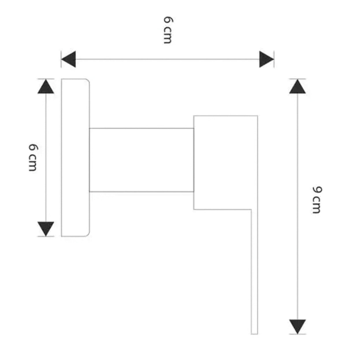 Manija Ducha Metalica Agua Fría Plateada Cromada