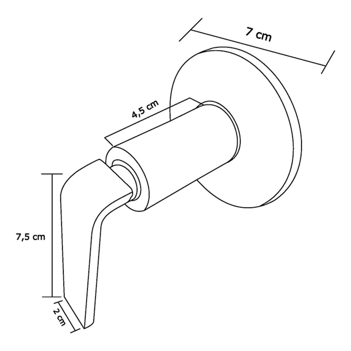 Manija Ducha Metalica Agua Fría Plateada Cromada