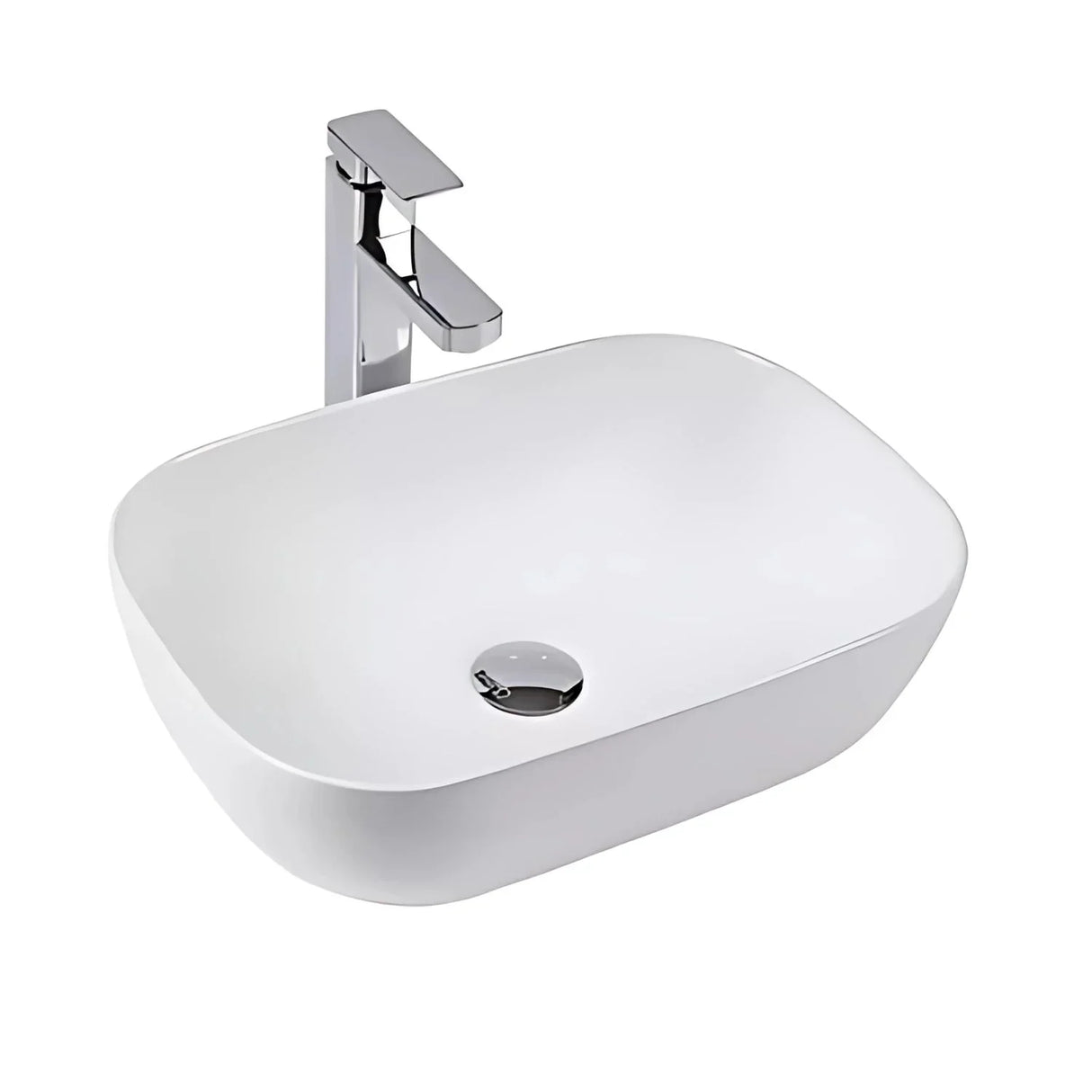 Lavamanos Ópera Rectangular 33x47 cm - Vessel Blanco de Sobreponer