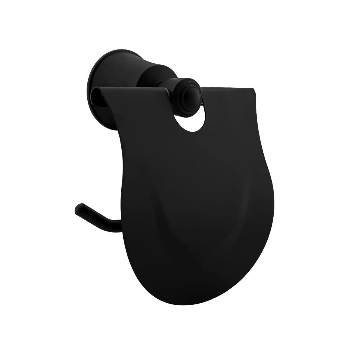 Portarrollo L. Turmalina Negro (Aluminio) - Con Tapa Y Resistente A La Corrosión