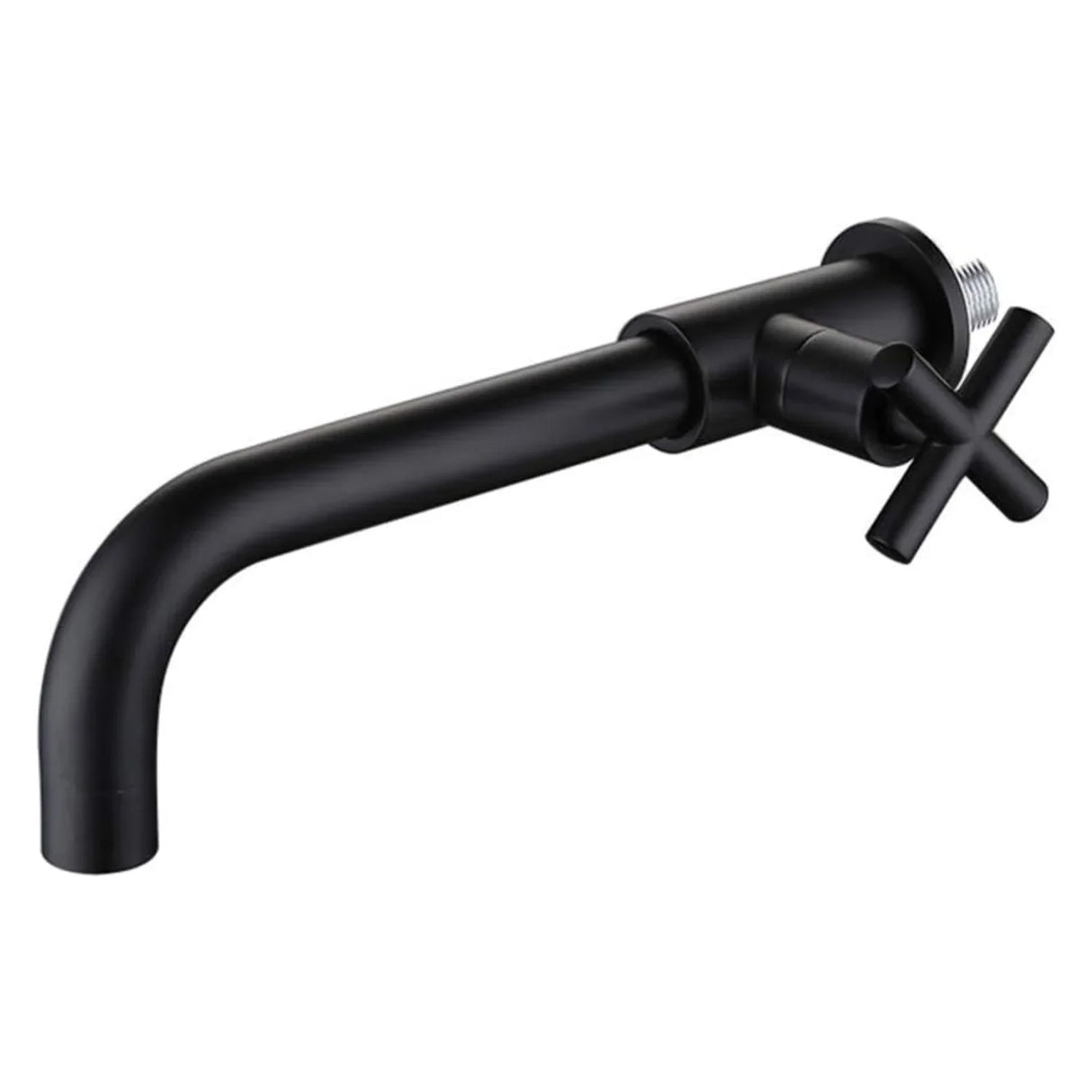 Llave Lavamanos Pared Negra Mate 22 cm | Grifería Moderna para Baño Elegante