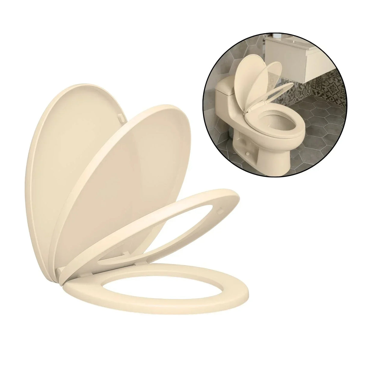 Tapa Asiento Sanitario Redonda Bone Cierre Lento