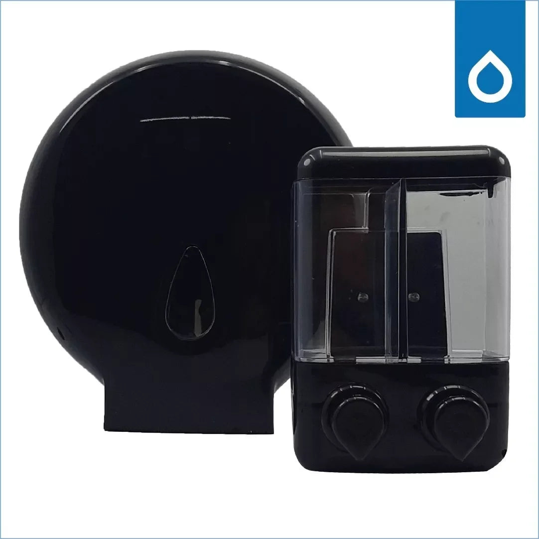 Kit Dispensador De Jabón Doble Y Dispensador De Papel