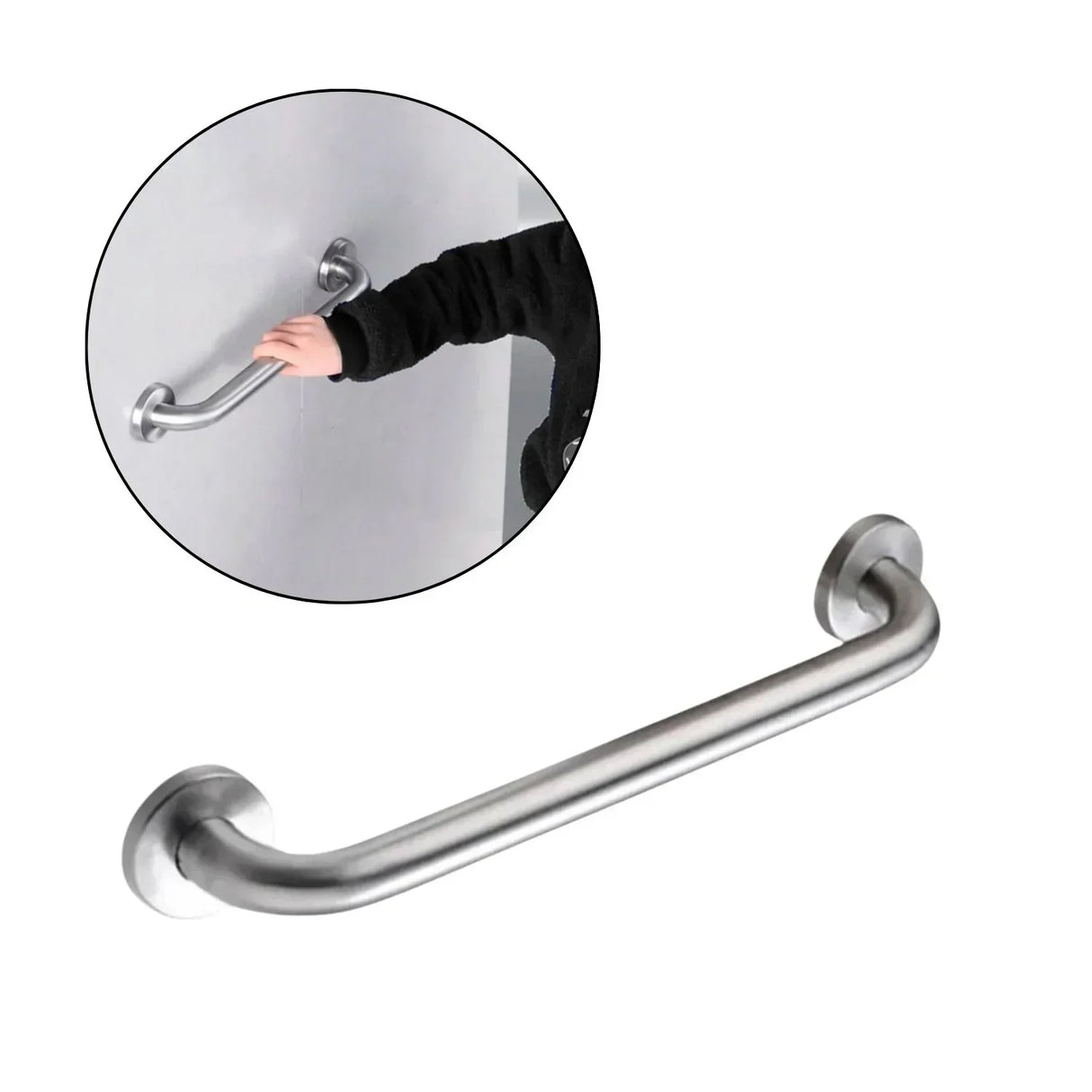 Barra Apoyo Ducha Acero Inoxidable 40Cm Antideslizant