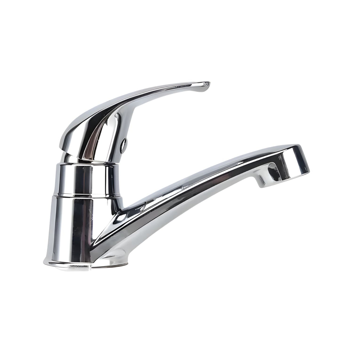 Llave Lavamanos Sencilla Palanca Zinc Acabado Cromado