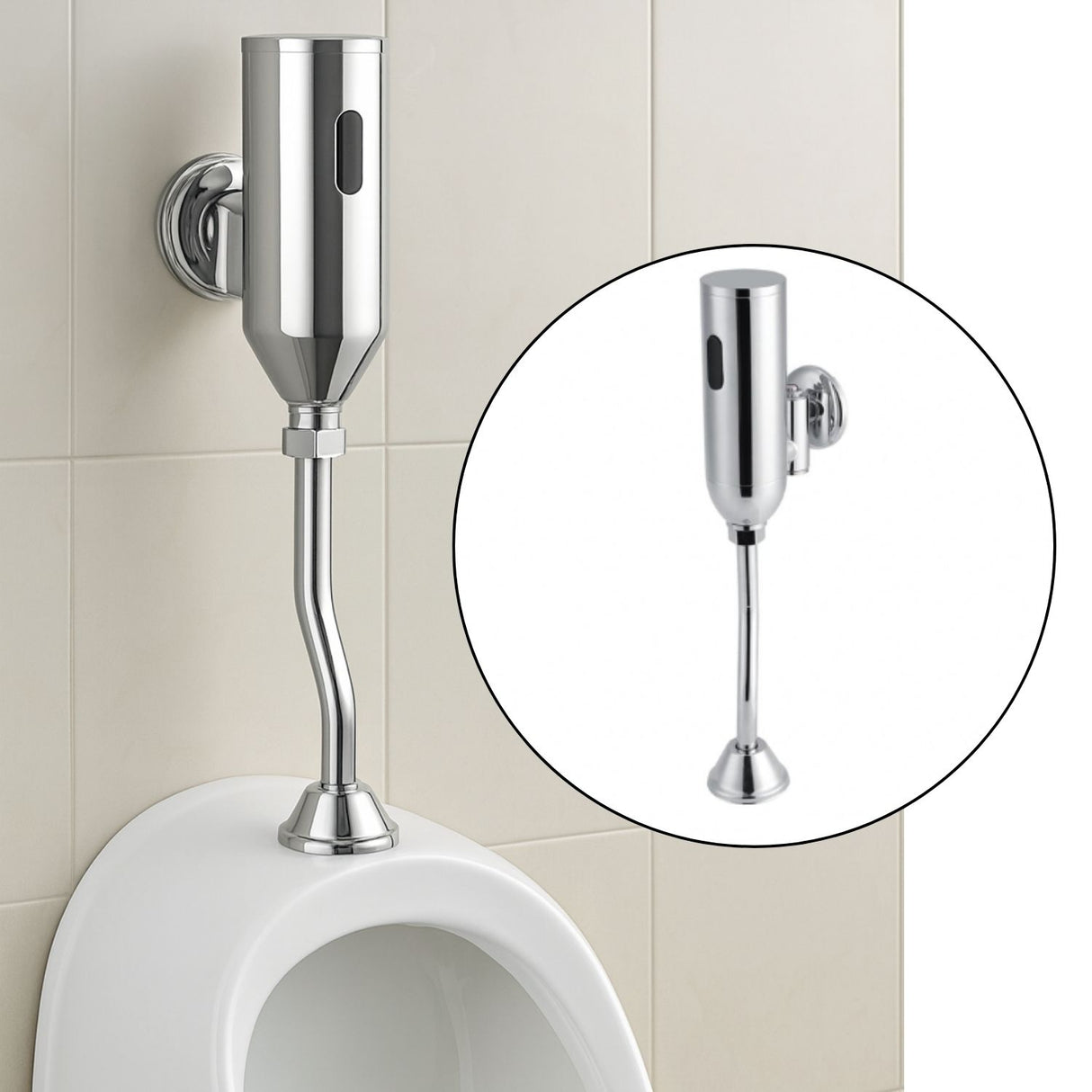 Valvula Descarga Automatica Orinal Sensor Infrarrojo Laton Cromado