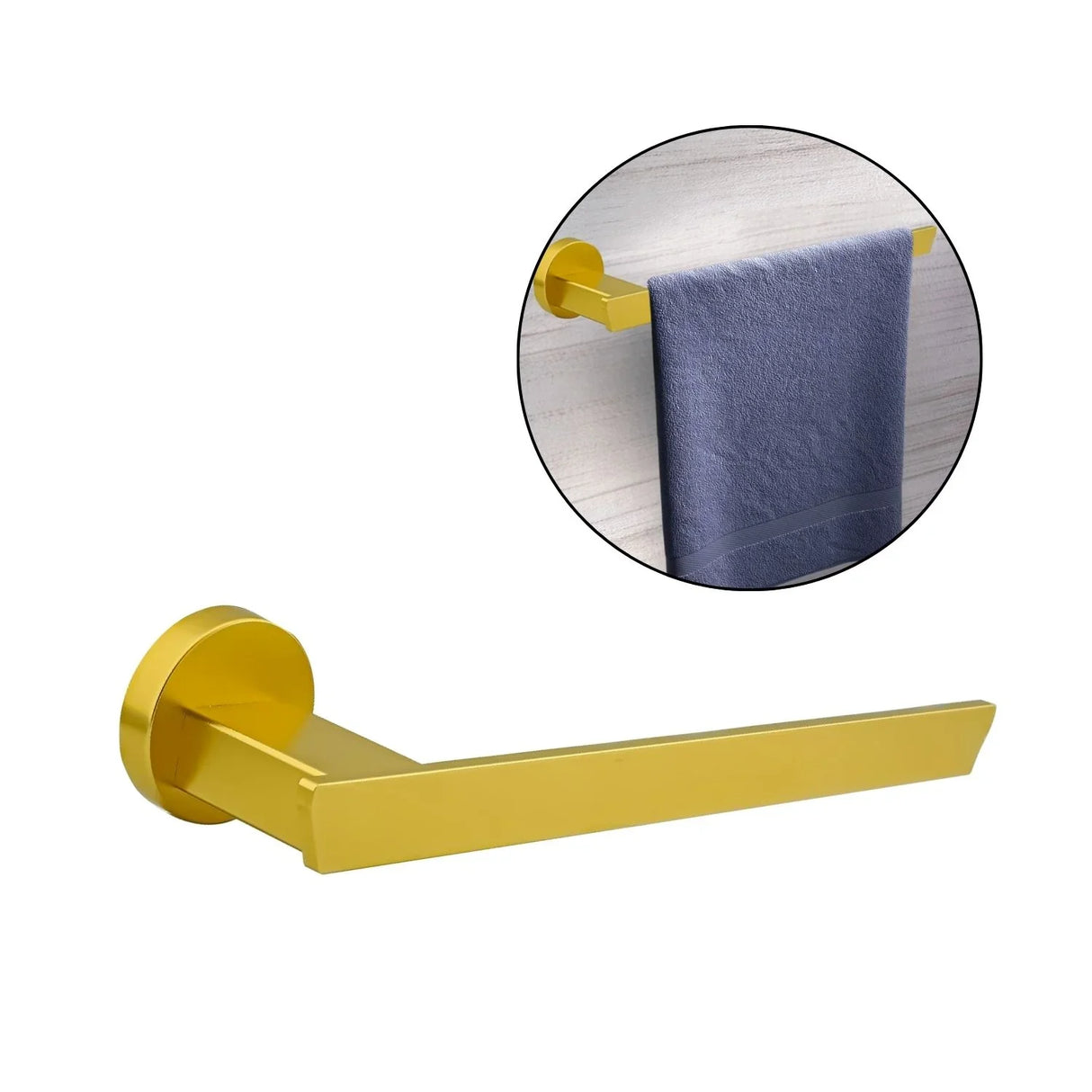 Toallero de Manos Amatista Dorado Aluminio - Alta Calidad