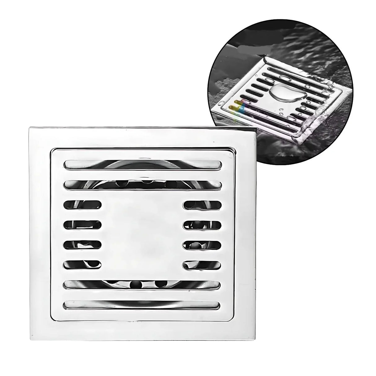 Rejilla Cromada De Piso Acero Inoxidable 10*10 Alta Densidad