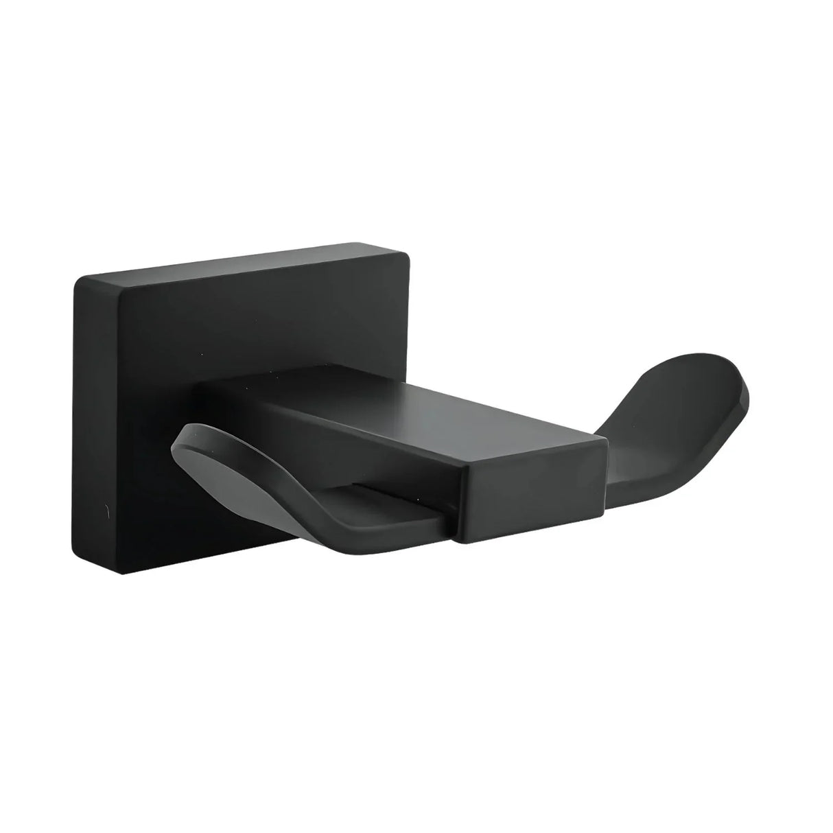 Perchero Doble Negro En Aluminio Modelo L. Perla - Con Chazos y Tornillos