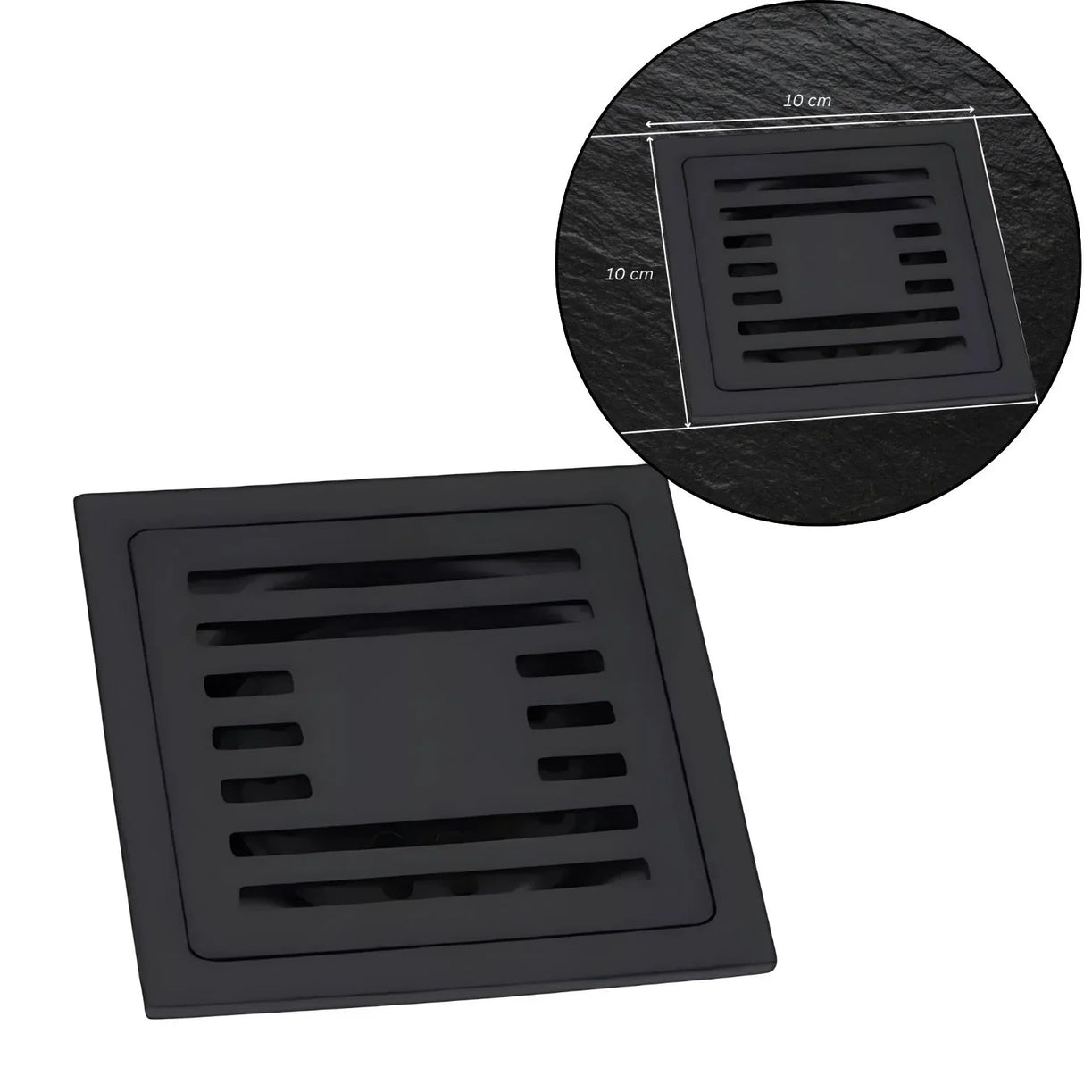 Rejilla Lujo 10 x 10 cm Anti Olores Bronce-Aluminio Negro