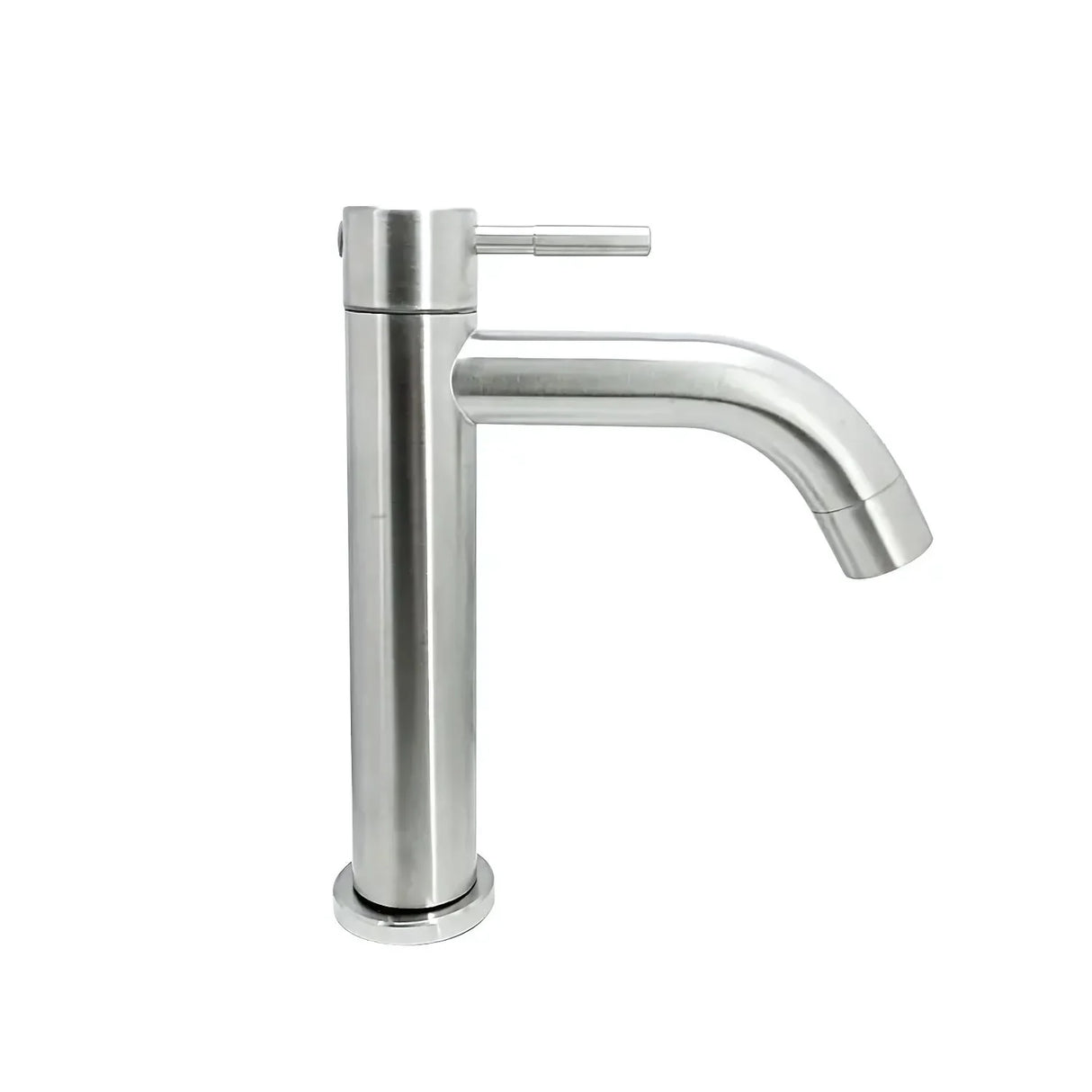 Grifería Llave Lavamanos Baja Satin Agua Fría, Cierre Rapído con Aireador