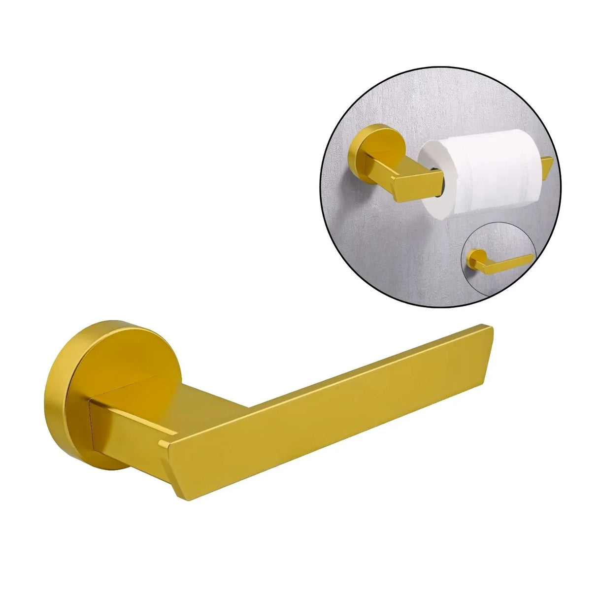 Portarrollos L. Amatista Dorado Aluminio - Alta Calidad