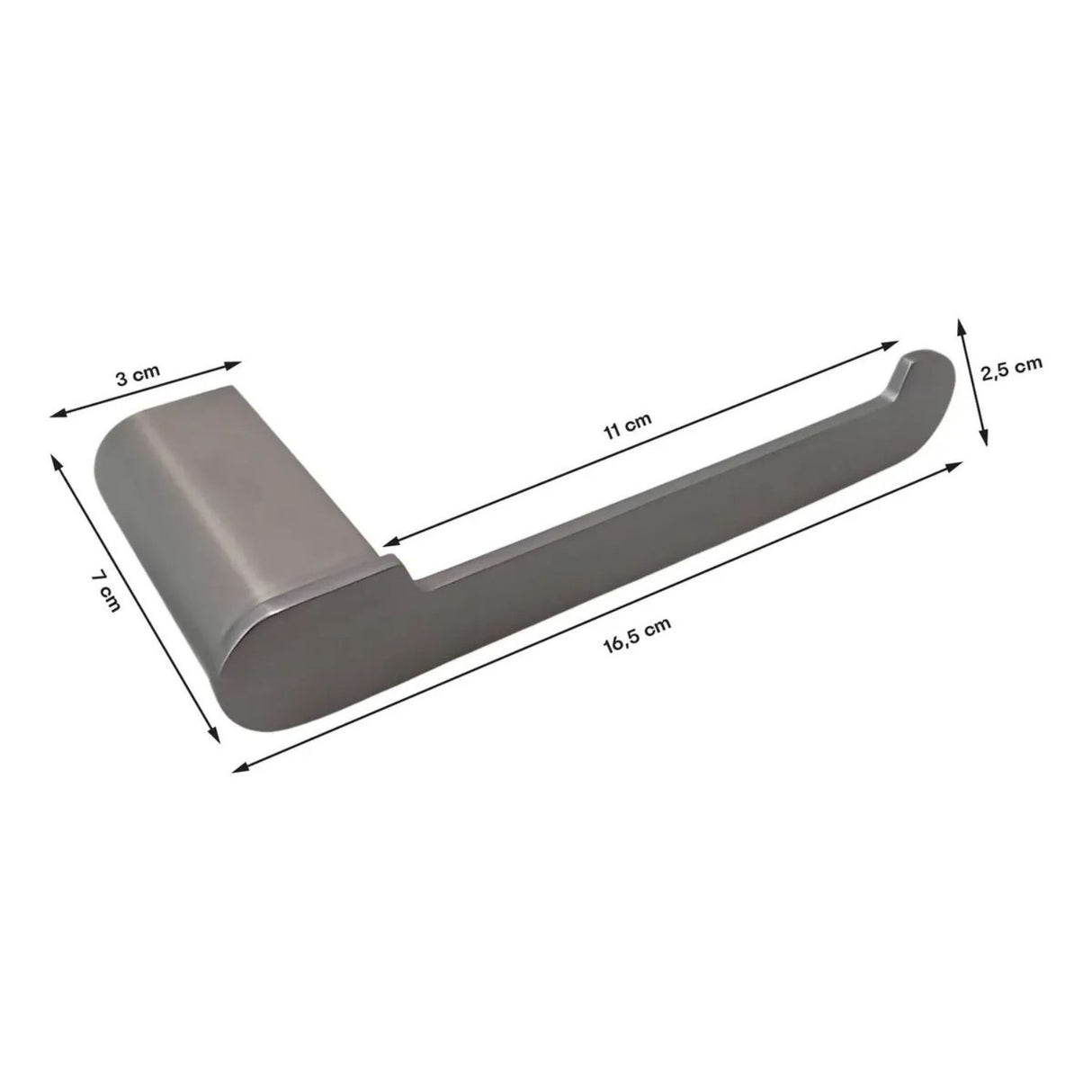 Portarrollos Kassel Gris Cobalto en Zamak 16,5 cm para Baño
