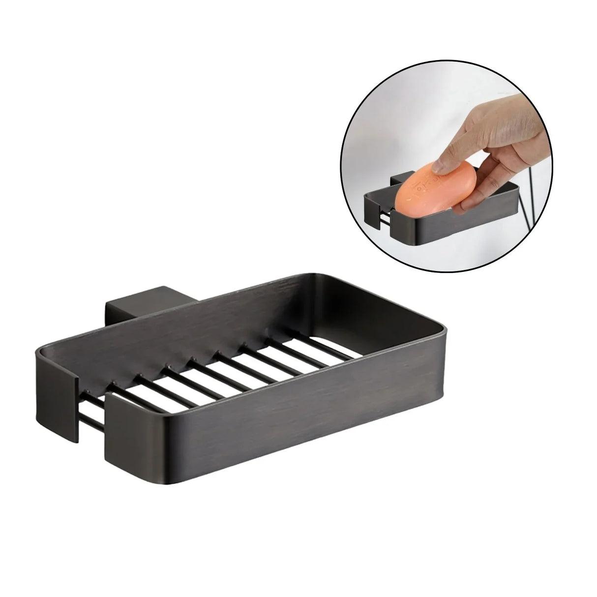 Jabonera Canasta Gris Níquel Antihuellas Kassel