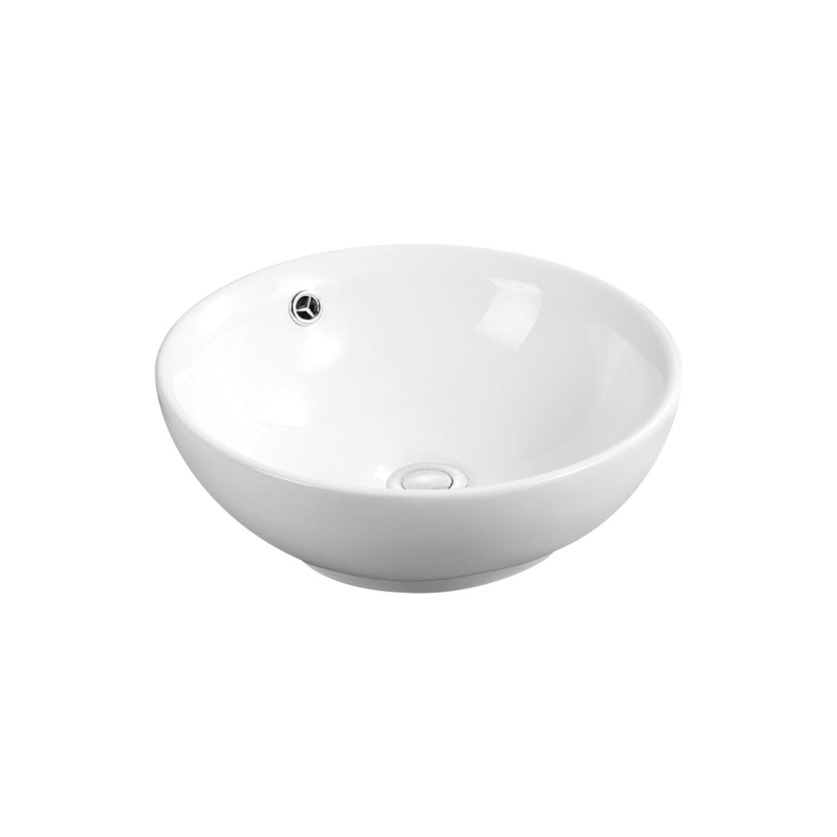 Lavamanos Sobreponer Porcelana Redondo Blanco 38.5*15.5 cm