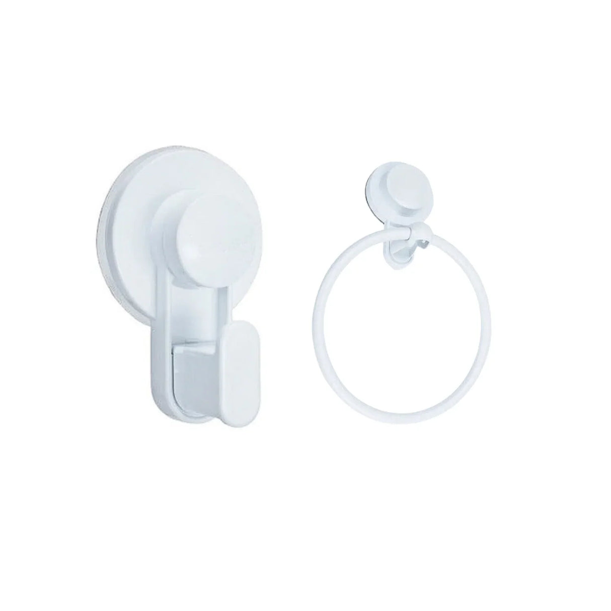 Perchero Corto +Toallero Aro Ambos de Fácil Instalación Sin Perforar Pared