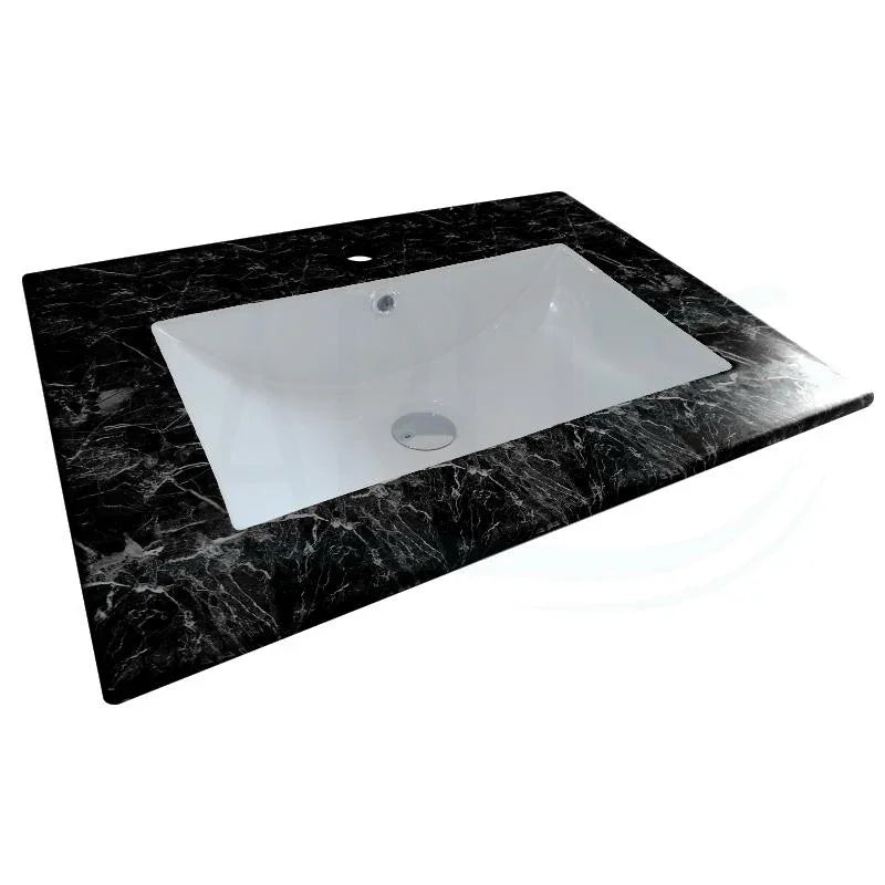 LAVAMANOS INTEGRADO EN PORCELANA NEGRO 60*47CM